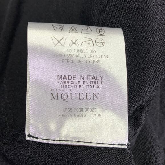 ALEXANDER MCQUEEN Size 4 Black Viscose Blend Cowl Collar Pullover - Picture 6 of 6